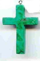 SALE Stone Cross Malachite and Black Onyx