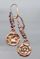 SALE Copper tone Drop Earrings