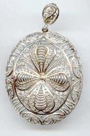 SALE Signed Germany Sterling FiligreePendant