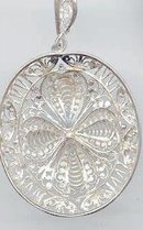 SALE Signed Germany Sterling FiligreePendant