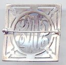 SALE Sterling and Marcasite Vintage name Pin
