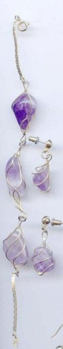 SALE Amethyst Bracelet and Earrings