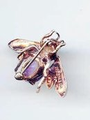 SALE Sterling and Amethyst Bee Pin signed MFA
