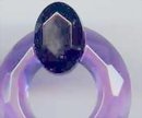 SALE Striking lucite Purple and black Earrings