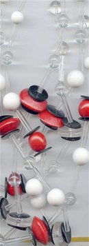 SALE .Exceptional Lucite Necklace red,black,