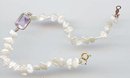 SALE 14kt.cultured Pearls and Amethyst Bracelet
