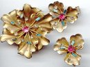SALE Stunning Rhinestone Flower Pin and