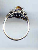 SALE Sterling Signed eps Tiger Eye Ring