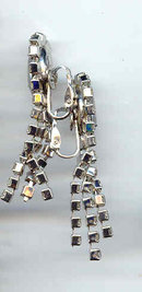 SALE Long Rhinestone Earrings Wow