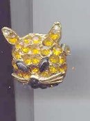 SALE Cat Head Pin Rhinestone