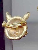 SALE Cat Head Pin Rhinestone
