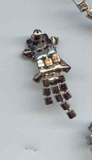 SALE Long Rhinestone Earrings 1 1/2