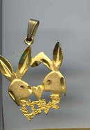 SALE Playboy Bunnies in love Pendant