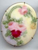 SALE Hand Painted Brooch