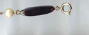 SALE Jet and cultured pearl Bracelet