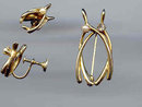SALE Good Luck Wishbones.Pin and Earrings.