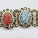SALE Glass and Simulated pearl vintage bracelet