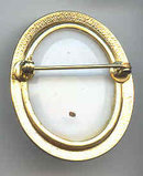 SALE Cameo Pin Milk glass