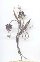 SALE Elegant Cultured pearl Retro Flower Pin