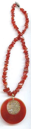 SALE Carnelian Stone Necklace