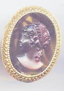 SALE Cameo Pin signed Florenza