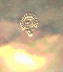 SALE Gigantic Silver and enameled Mexican Pin