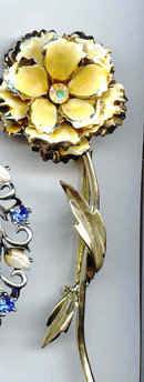 SALE Coro Flower Pin Long