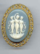SALE Three Girls Cameo Pin