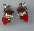SALE Brown and Red earrings