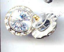 SALE Silvery Crystal Earrings