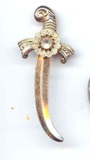 SALE Sword Pin Signed Large
