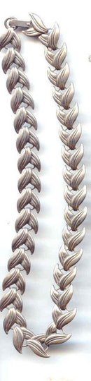 SALE Silver Clad Leaf Necklace