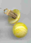 SALE Bakelite Earrings Yellow