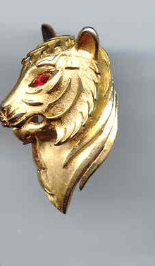 SALE Trifari Tiger Pin Gold tone