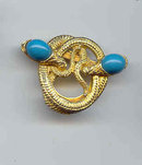 SALE two Headed Snake Pin or Clip