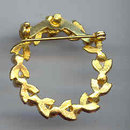 SALE Circle Pin with simulated Pearls