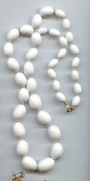 SALE Trifari White Graduated Necklace