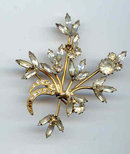 Large Dazzling Rhinestone Brooch