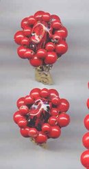 SALE Red Necklace and Matching Earrings