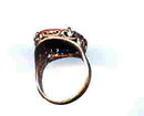 SALE Sterling Gold Stone Ring. Filigree