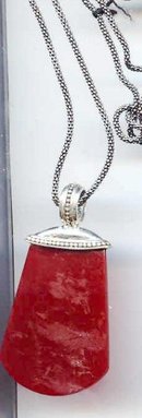 SALE Unusual Sterling and Onyx. necklace