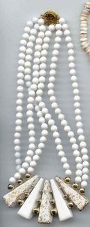 SALE White Designer Lucite Necklace wow