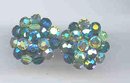 SALE Signed Blue Green Earrings Vogue