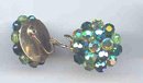 SALE Signed Blue Green Earrings Vogue