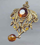 SALE vintage Looking Pin with Glass Stones