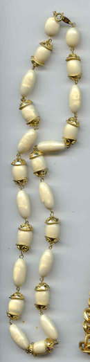 SALE Trifari Necklace with gold color trim