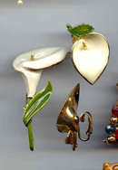 SALE Elegant Lily Pin and Earrings. Vintage