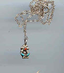 SALE Tiny Sterling Flower chain and pendant