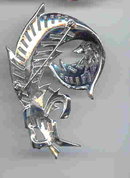 SALE Elegant Feather Rhinestone Pin Huge