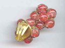 SALE Murano Glass Earrings Red and Gold Color
